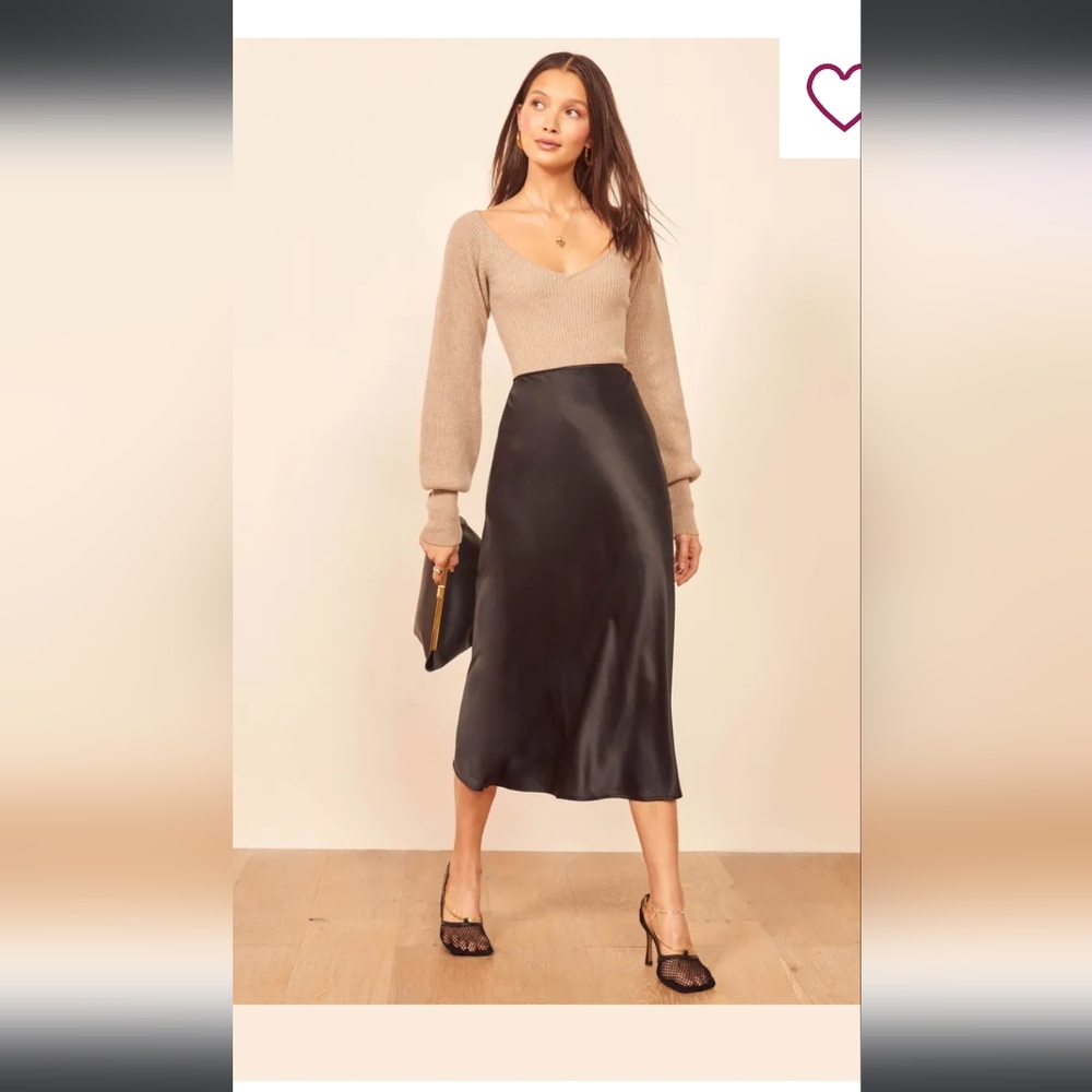 Reformation Pratt Silk Skirt size 2 NWT